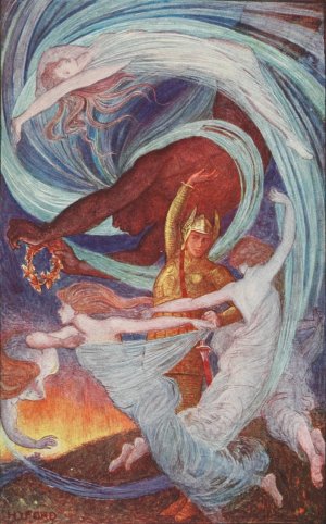 The Whirlwind seizes the Wreath by Henry Justice Ford Oil Painting