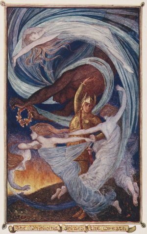 The Whirlwind seizes the wreath by Henry Justice Ford Oil Painting