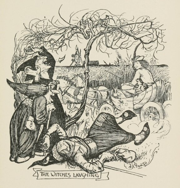 The Witches laughing  by Henry Justice Ford - Hand-Painted Oil Painting Reproduction