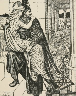 Virgilius the Sorcerer carries away the Princess of Babylon by Henry Justice Ford Oil Painting