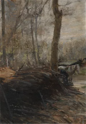 Woods Scene by Henry Keller Oil Painting