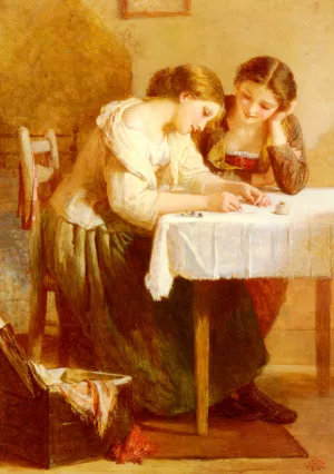Love Letter by Henry Lejeune - Oil Painting Reproduction