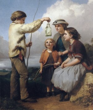 The Eft by Henry Lejeune Oil Painting