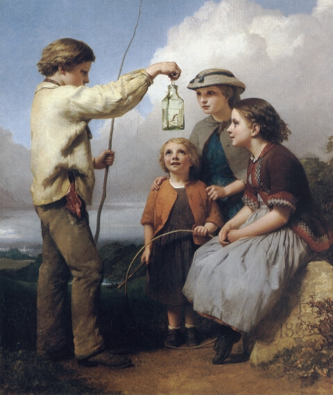 The Eft by Henry Lejeune - Hand-Painted Oil Painting Reproduction