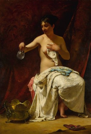 A Lady At Her Toilette by Henry Lerolle Oil Painting