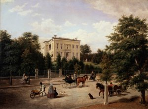 A Street in Saint Louis by Henry Lewis Oil Painting
