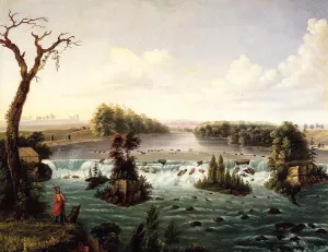 Falls of St. Anthony, Upper Mississippi by Henry Lewis - Oil Painting Reproduction