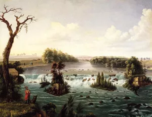 Falls of St. Anthony, Upper Mississippi Oil painting by Henry Lewis