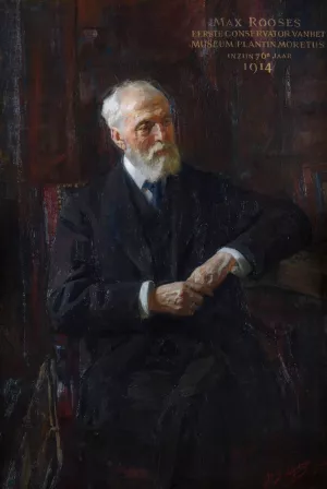 Portret van Max Rooses by Henry Luyten Oil Painting
