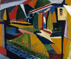 Abstract Landscape by Henry Lyman Sayen Oil Painting