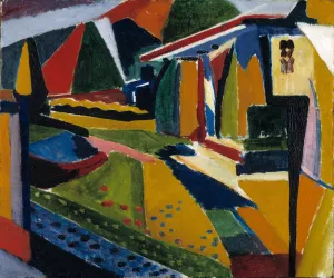 Abstract Landscape by Henry Lyman Sayen Oil Painting