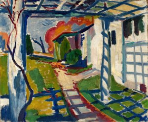 Grape Arbor by Henry Lyman Sayen Oil Painting