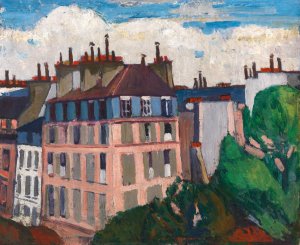 Rooftops, Paris by Henry Lyman Sayen Oil Painting