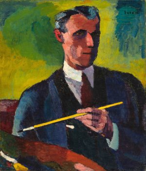 Self-Portrait by Henry Lyman Sayen Oil Painting