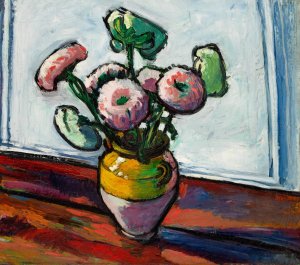 Zinnias by Henry Lyman Sayen Oil Painting