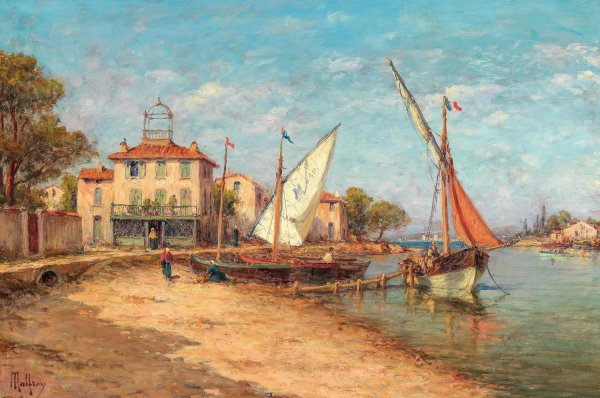 Main Product Photo of Les Sablettes pres Touloun Painting by Henry Malfroy
