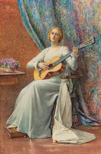 Melody  by Henry Meynell Rheam - Hand-Painted Oil Painting Reproduction