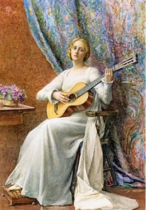 Melody Oil painting by Henry Meynell Rheam