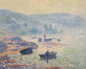 Brume sur la riviere a Pont-Aven by Henry Moret Oil Painting