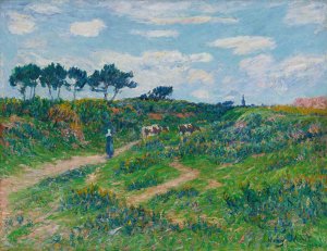 Chemin Dans La Landes, Bretagne by Henry Moret Oil Painting