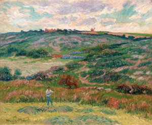 Le Faucheur by Henry Moret Oil Painting