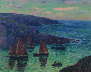 Le soir a Douelan by Henry Moret Oil Painting