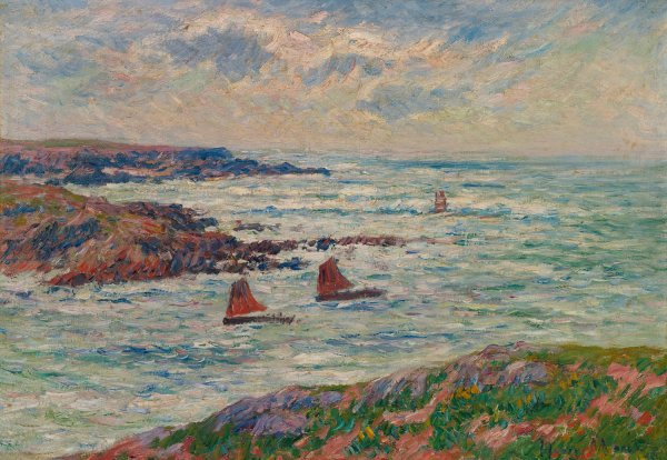 Main Product Photo of L'entree Du Port De Doelan, Finistere  Painting by Henry Moret