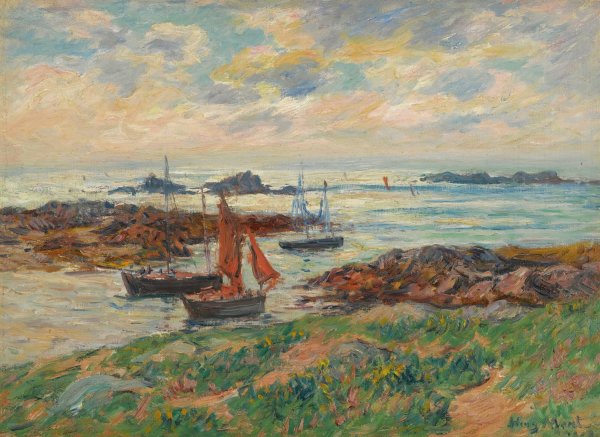 Les Glenans, Finistere  by Henry Moret - Hand-Painted Oil Painting Reproduction