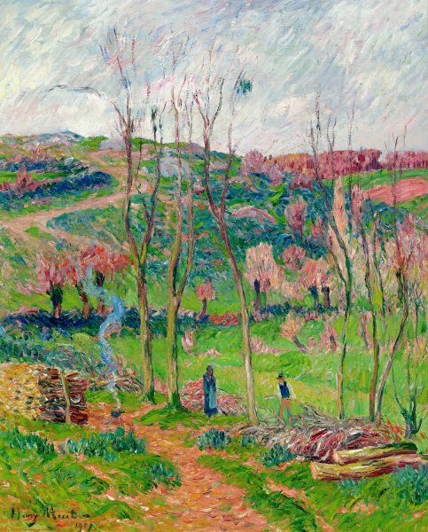 L'hiver En Bretagne  by Henry Moret - Hand-Painted Oil Painting Reproduction