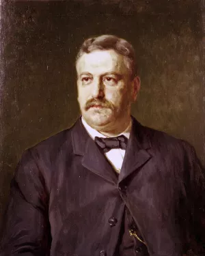 George B. Cox by Henry Mosler Oil Painting