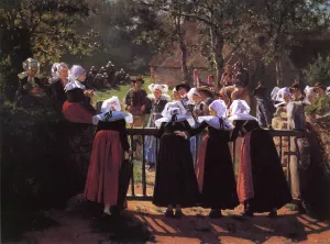 Harvest Festival by Henry Mosler - Oil Painting Reproduction