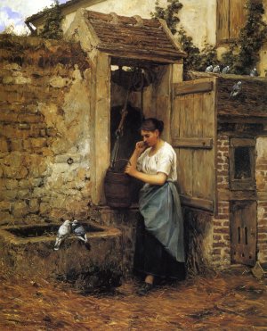 Peasant Girl and Doves