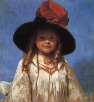 Portrait of Agnes painting by Henry Mosler