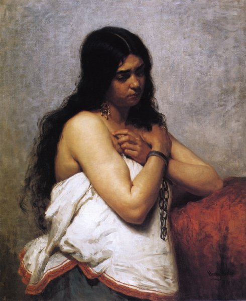 Main Product Photo of Quadroon Girl Painting by Henry Mosler
