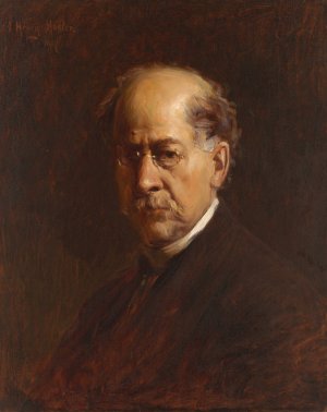 Self-portrait by Henry Mosler Oil Painting
