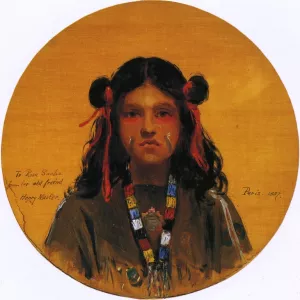 Young Indian Woman also known as Young Indian Girl by Henry Mosler Oil Painting