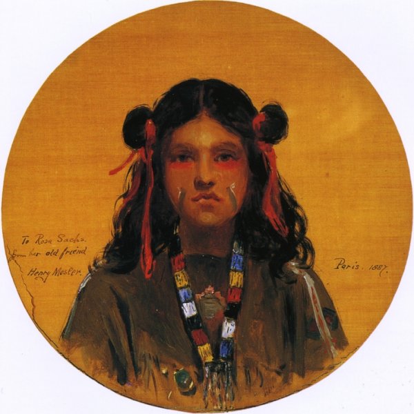 Main Product Photo of Young Indian Woman also known as Young Indian Girl Painting by Henry Mosler