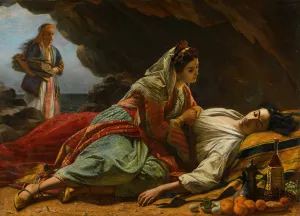 Haidee and Don Juan by Henry Nelson O'Neil Oil Painting