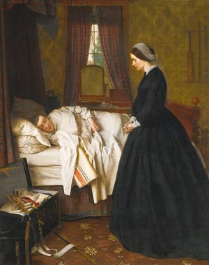 The Sleeping Soldier by Henry Nelson O'Neil Oil Painting