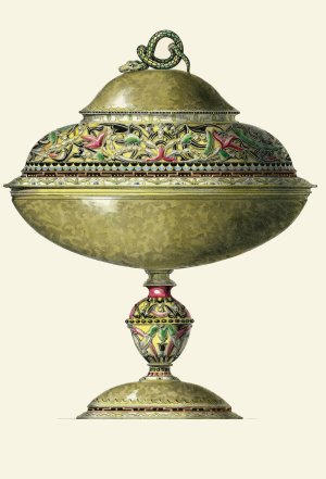 A Russian Vase enriched with Enamel by Henry Noel Humphreys Oil Painting