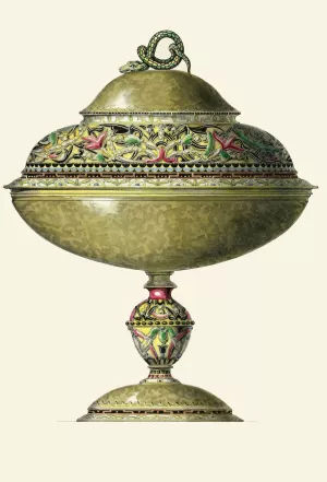 A Russian Vase enriched with Enamel by Henry Noel Humphreys Oil Painting