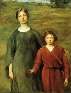 Hagar and Ishmael painting by Henry Oliver Walker