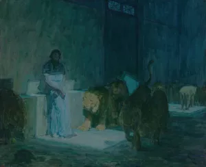 Daniel in the Lions'Den by Henry Ossawa Tanner Oil Painting