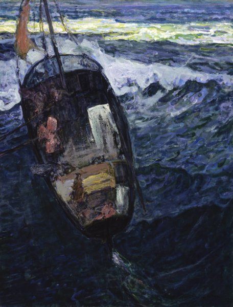 Main Product Photo of Fishermen At Sea  Painting by Henry Ossawa Tanner