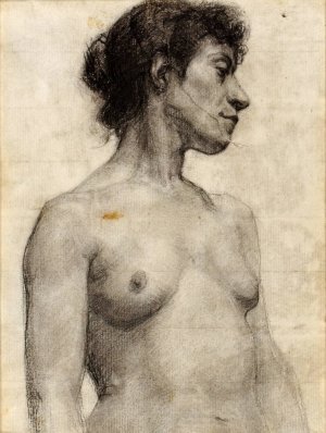 Nude; Study of a Young Girl by Henry Ossawa Tanner Oil Painting