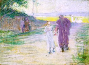 Study for Flight to Egypt by Henry Ossawa Tanner Oil Painting
