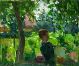 Study For The Bagpipe Lesson by Henry Ossawa Tanner Oil Painting