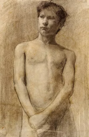 Study of a Young Man by Henry Ossawa Tanner Oil Painting
