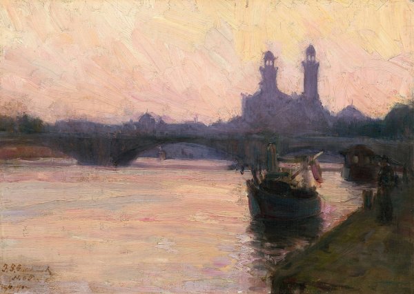 Main Product Photo of The Seine  Painting by Henry Ossawa Tanner