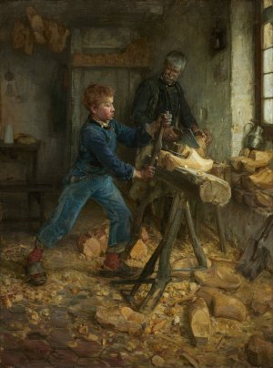 The Young Sabot Maker by Henry Ossawa Tanner Oil Painting